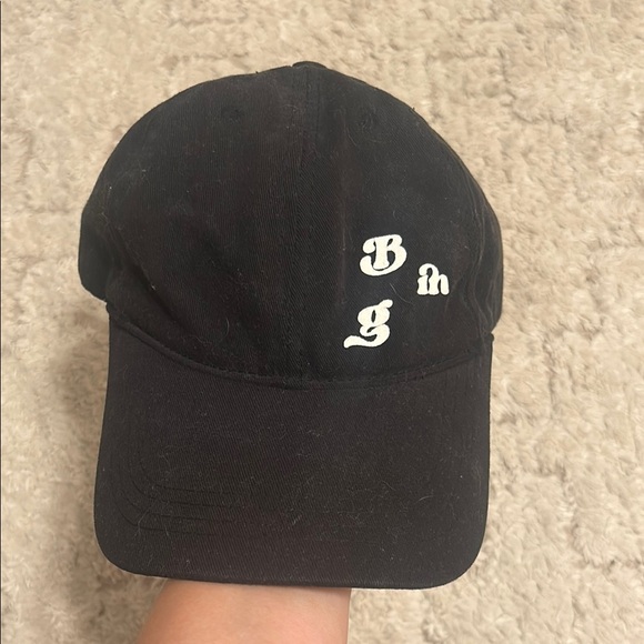 Anine Bing Classic Black Cap with White Logo - Picture 1 of 3